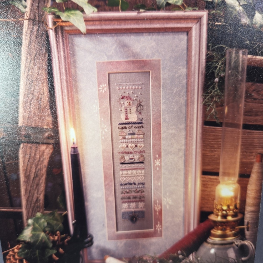 Shepherds Bush Wooly Winter Cross Stitch Kit 32ct Linen Silk Beads Charm Blue Nw